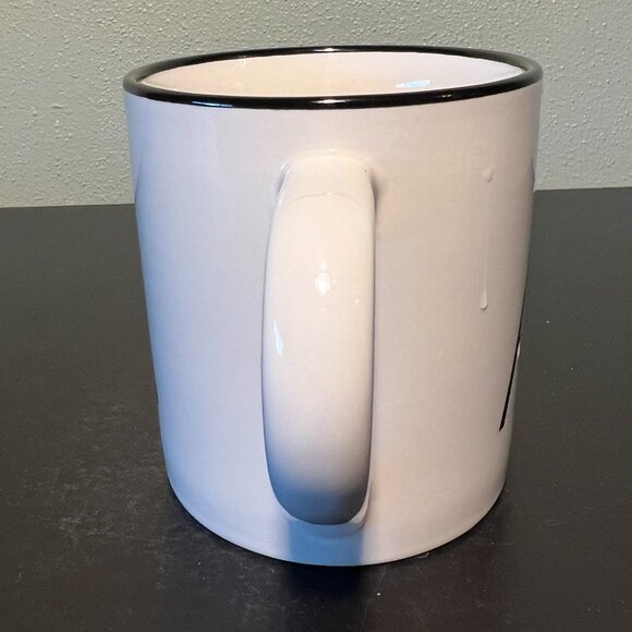 THRESHOLD Letter A Initial Monogram Stoneware Mug with Metallic Gold Highlights - Picture 5 of 8